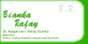 bianka rafay business card